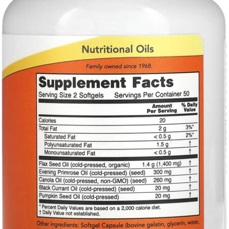 Ômega 3-6-9 1.000mg 100 Caps Softgels Nowfoods Importado - Imagem 2