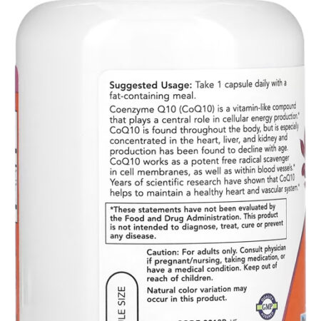 Coenzima Coq10 100mg 180 Cápsulas Importado 2un Now Foods - Imagem 4