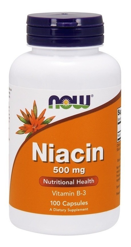 Niacina 500mg 100 Cap Vitamina B3 Now Foods Niacin Sabor Without Flavor