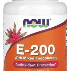 Vitamina E-200 Com Mix De Tocoferóis 100 Softgels Now Foods Sabor Sem Sabor