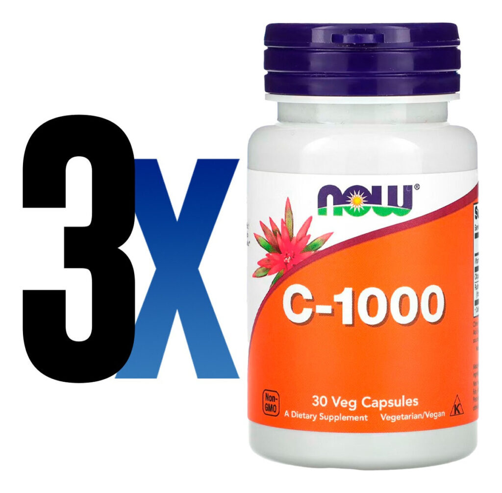 Vitamina C-1000 30 Veg Cápsulas Importado 3un Now Foods - Imagem 2