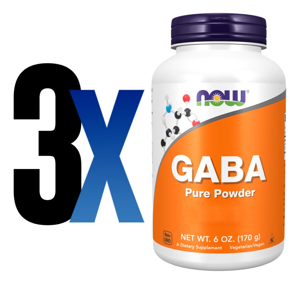 Gaba Pó Puro 170g Produto Importado 3un Now Foods - Imagem 2