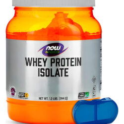 Whey Protein Isolado Now Foods 544g + Porta Cápsulas