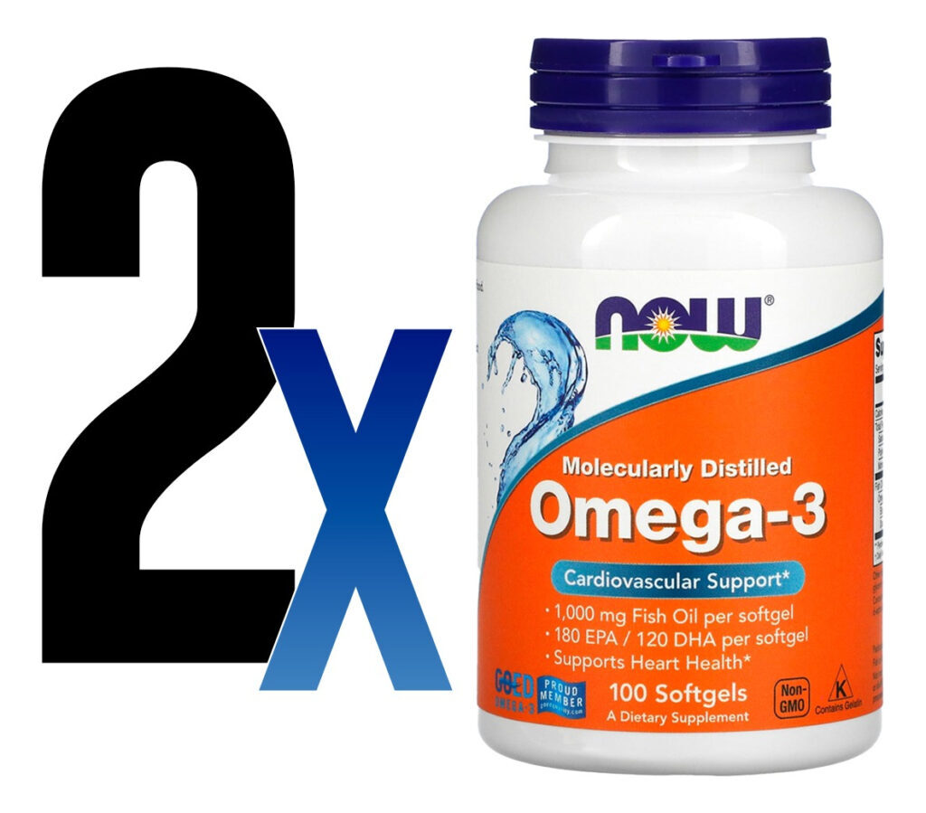 Ômega-3 Molecularmente Destilados Now Foods 100softgels 2un - Imagem 2