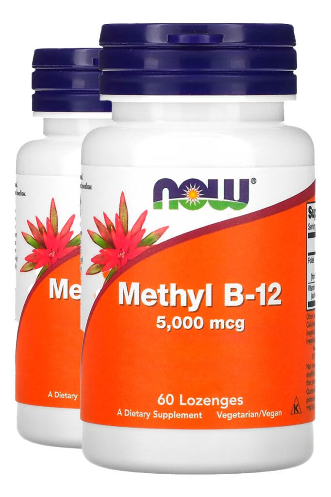 Metil B-12 5.000mcg 60 Pastilhas Importado 2un Now Foods
