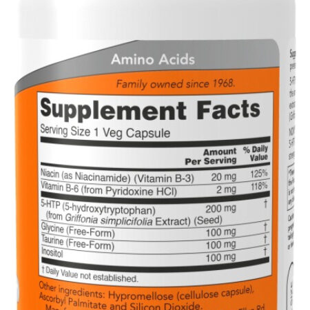 5-htp 200mg Dupla Força 120 Cápsulas Importado 2un Now Foods - Imagem 3