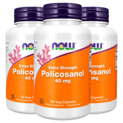 Policosanol 40mg Now Foods Dupla Força 90cáps Importado 3un