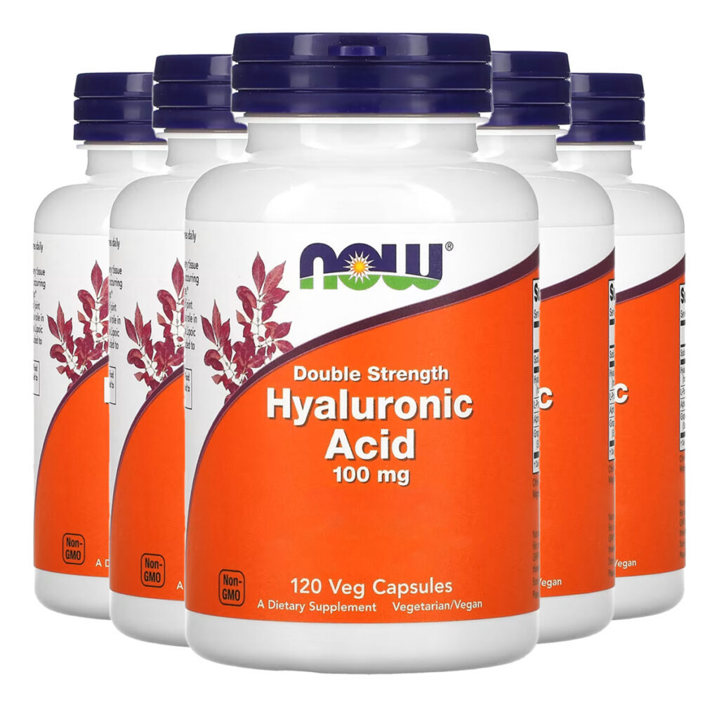 Ácido Hialurônico 100mg Now Foods 120 Cápsulas Importado 5un