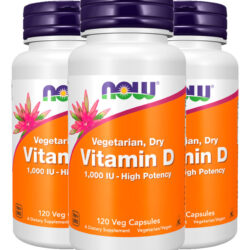 Vitamina D 25mcg 120 Cáps Importado 3un Now Foods
