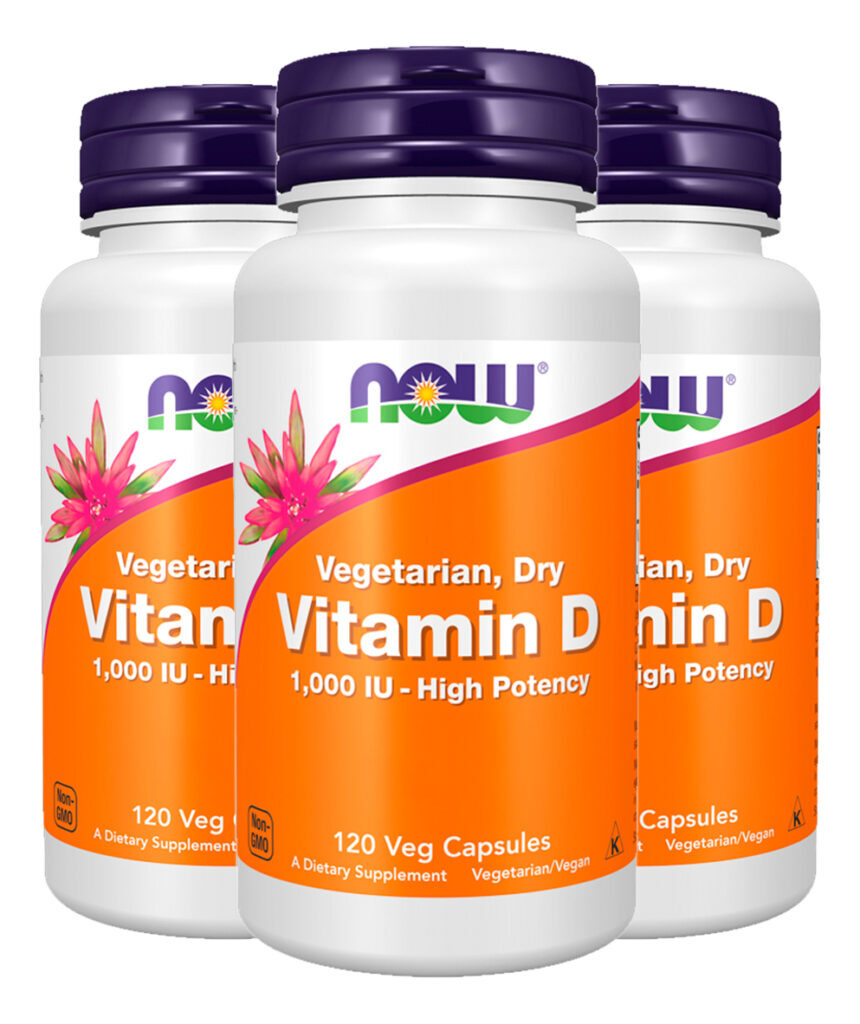 Vitamina D 25mcg 120 Cáps Importado 3un Now Foods