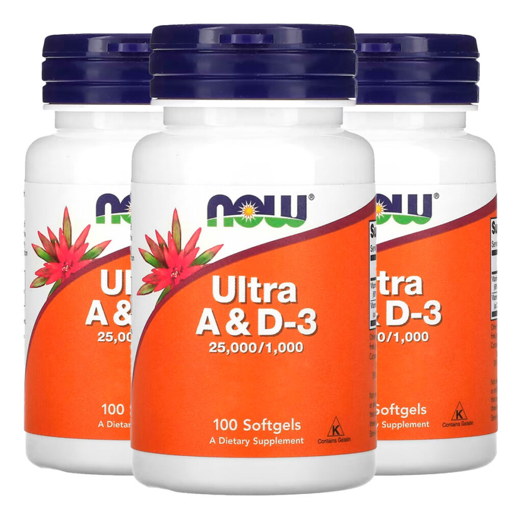 Ultra Vitamina A E D-3 Now Foods 100soft Importado 3un