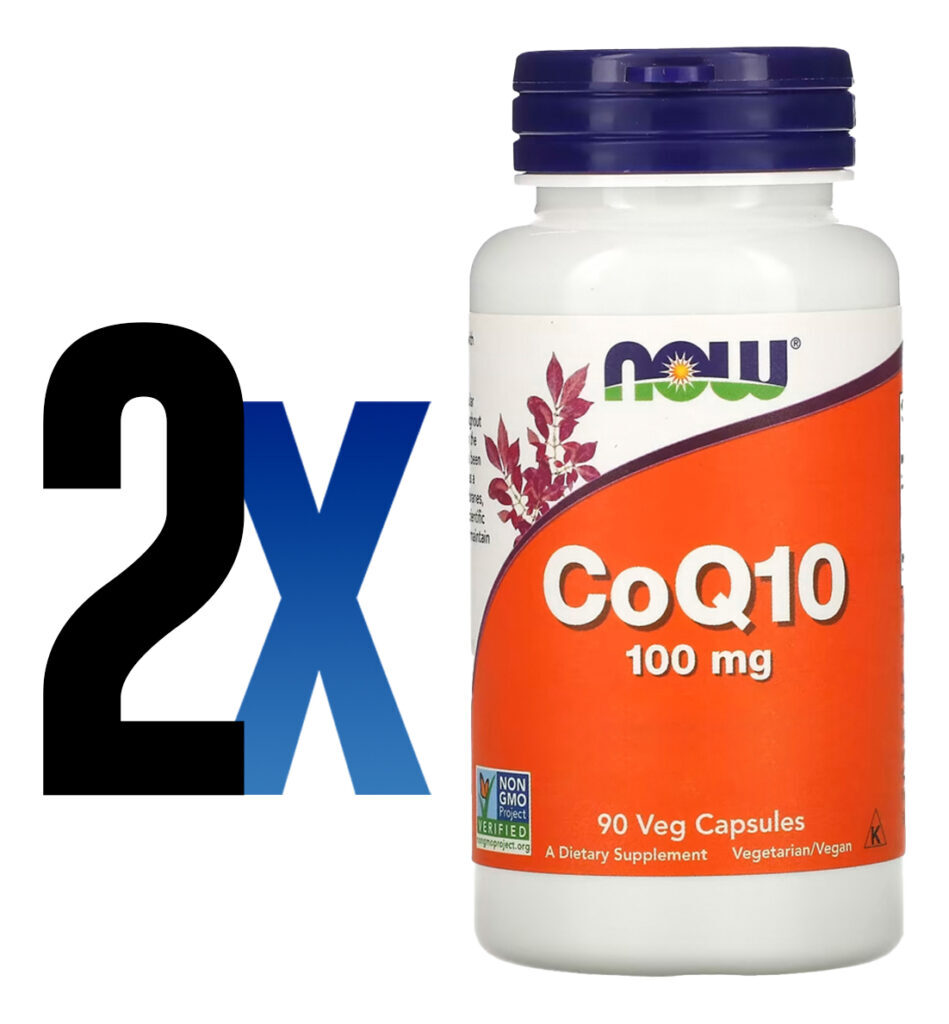 Coenzima Coq10 100mg 90 Veg Cápsulas Importado 2un Now Foods - Imagem 2