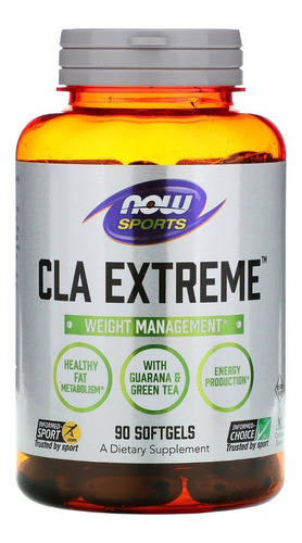 Cla Extreme 90 Cápsulas Now Foods Sports Com Sabor Insípido