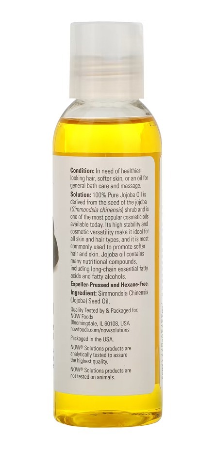 Óleo De Jojoba 118ml Now Foods Hidratante 100% Puro - Imagem 3
