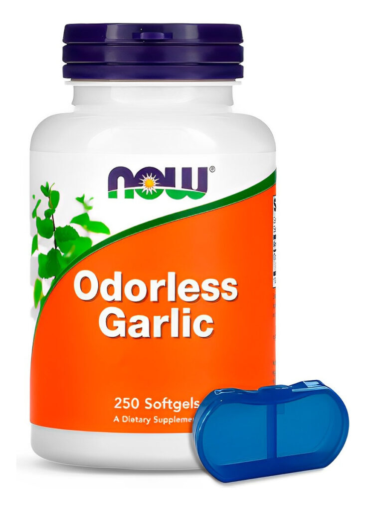 Extrato Alho Inodoro Now Foods 250 Soft + Porta Cápsulas