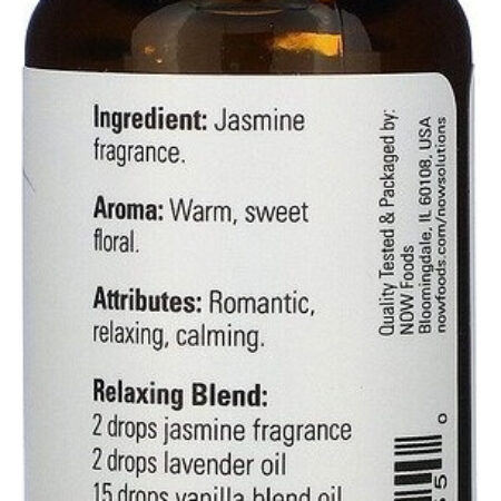 Óleo De Jasmim Jasmine Fragrância 30ml Now Foods Importado - Imagem 2