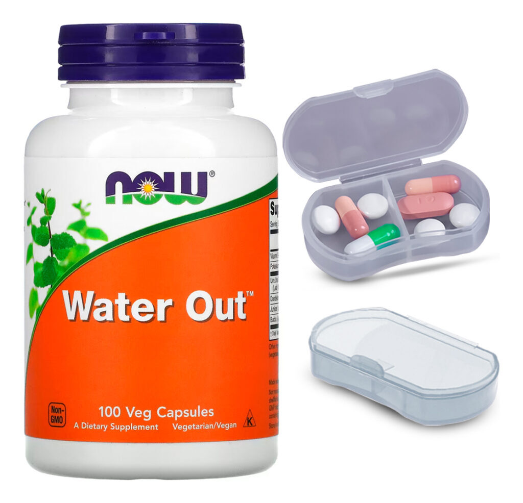 Water Out Ervas/nutrientes Now Foods 100cap + Porta Cápsulas
