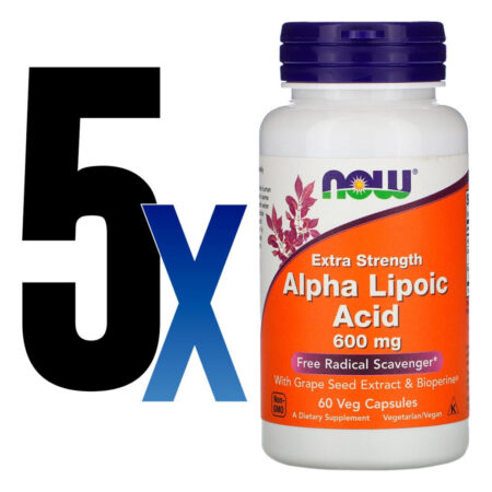 Ácido Alfa Lipóico 600mg Now Foods 60veg Caps 5un - Imagem 2