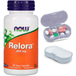Relora Extracto 300mg Now Foods 60 Caps + Porta Cápsulas