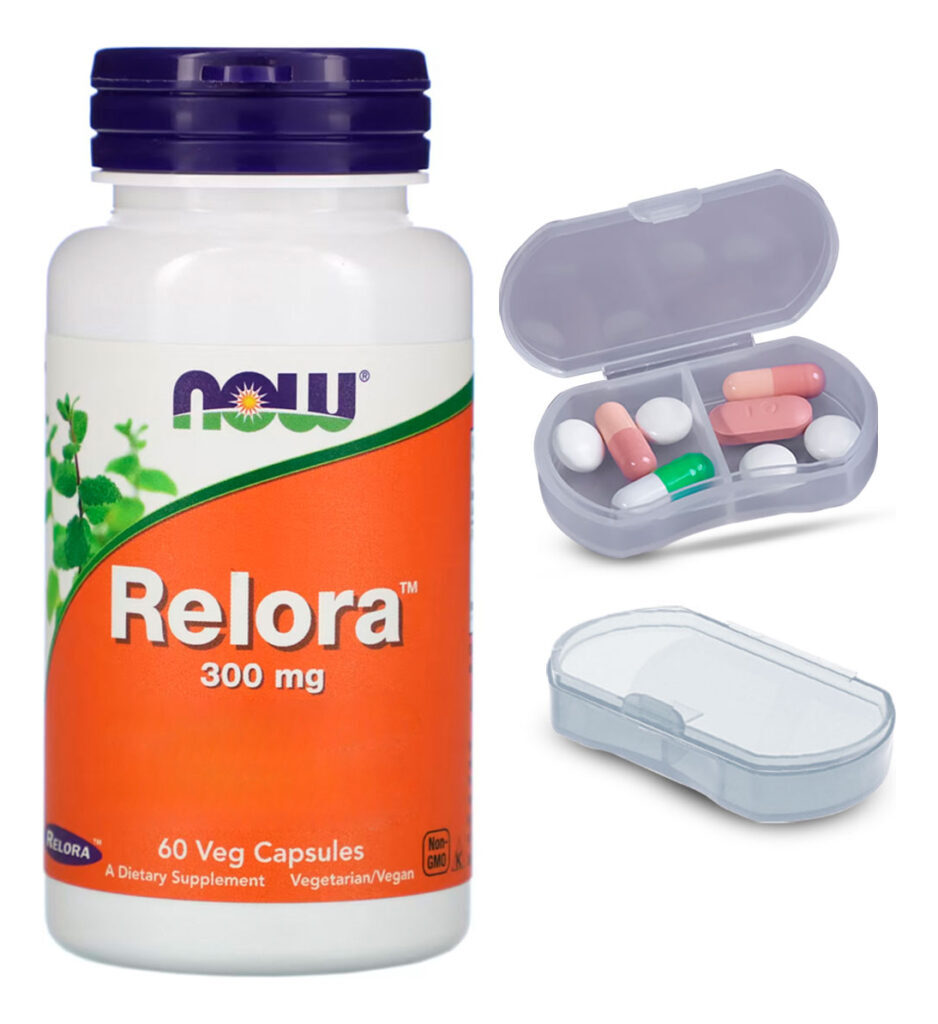 Relora Extracto 300mg Now Foods 60 Caps + Porta Cápsulas