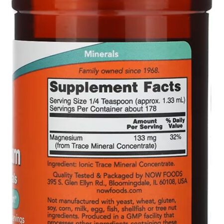 Magnésio Líquido Now Foods Traço Mineral + Porta Cápsulas - Imagem 2