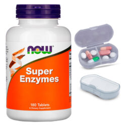 Super Enzimas Digestivas Now Foods 180tabs + Porta Cápsulas