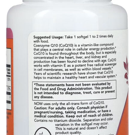 Coenzima Coq10 + Vit E Now Foods 50soft + Porta Cápsulas - Imagem 3