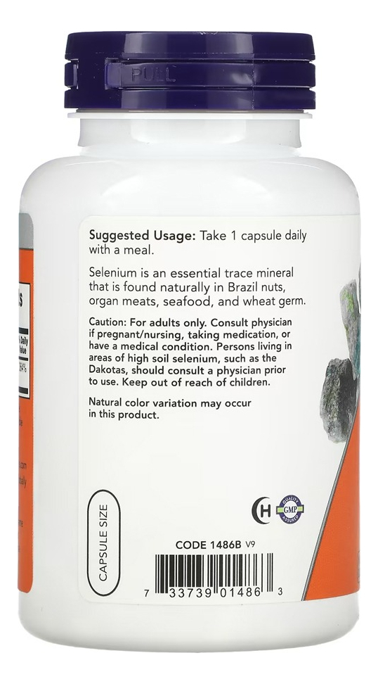 Selênio 200mcg Sem Fermento 180 Cáps Importado 2un Now Foods - Imagem 4