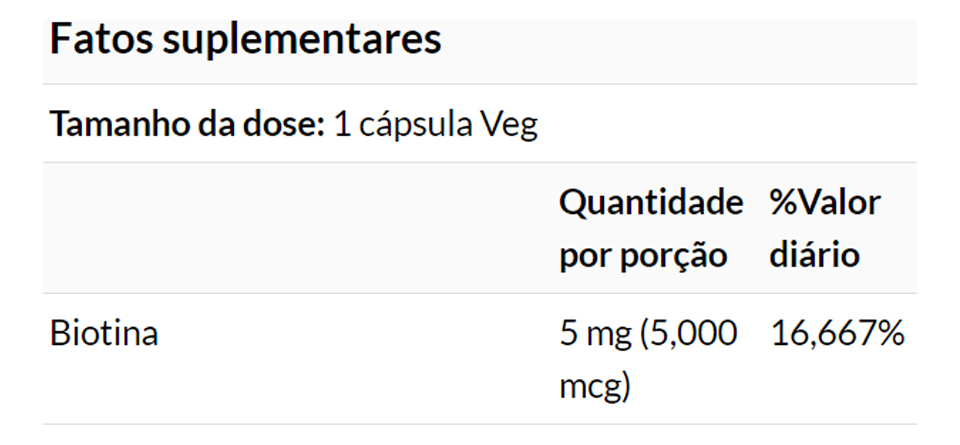 Now Foods Biotina 5000mcg 60 Veg Capsulas - Imagem 4