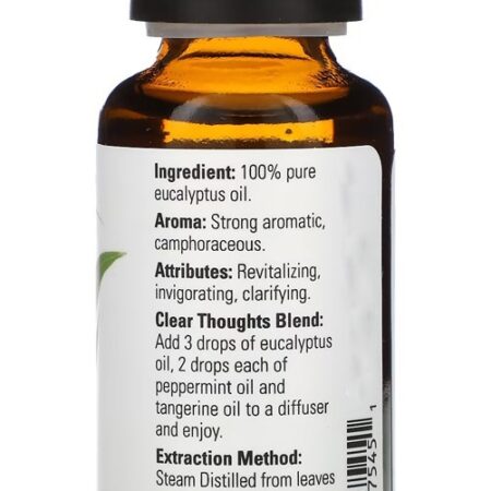 Óleo De Eucalipto 30ml Nowfoods Essenciais 100% Puro Eua/usa - Imagem 3
