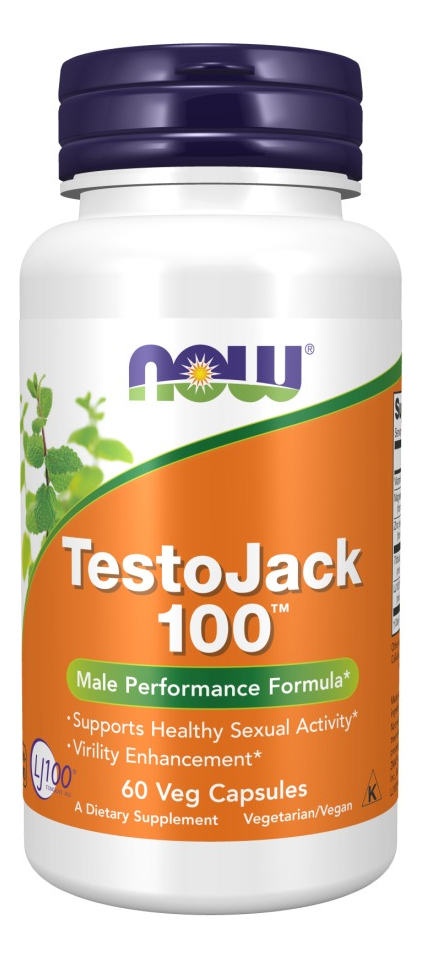 Now Foods Testojack 100 60 Cápsulas Vegetais Com Sabor Insípido