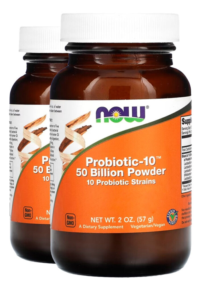 Pó Probiotico-10 50 Bilhões 57g Importado 2un Now Foods