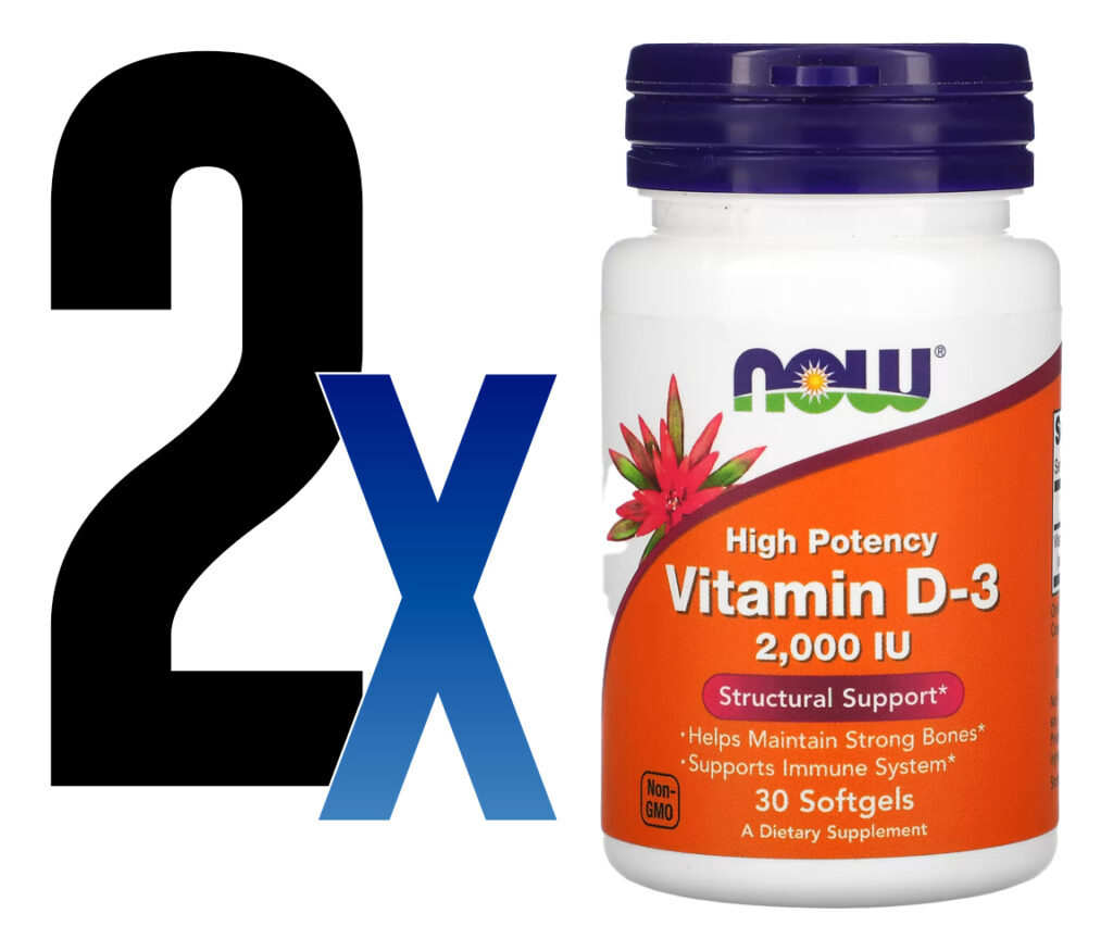 Vitamina D-3 2000iu Now Foods 30 Caps Softgels 2un - Imagem 2
