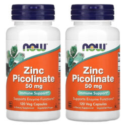 Zinco Picolinato 50mg Now Foods Zinc 120veg Caps 2un Sabor Sem Sabor