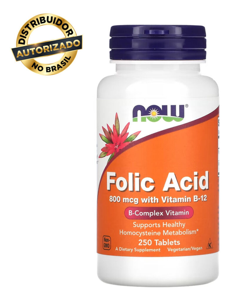 Ácido Fólico 800mcg Now Foods 250tabls + Porta Cápsulas - Imagem 4
