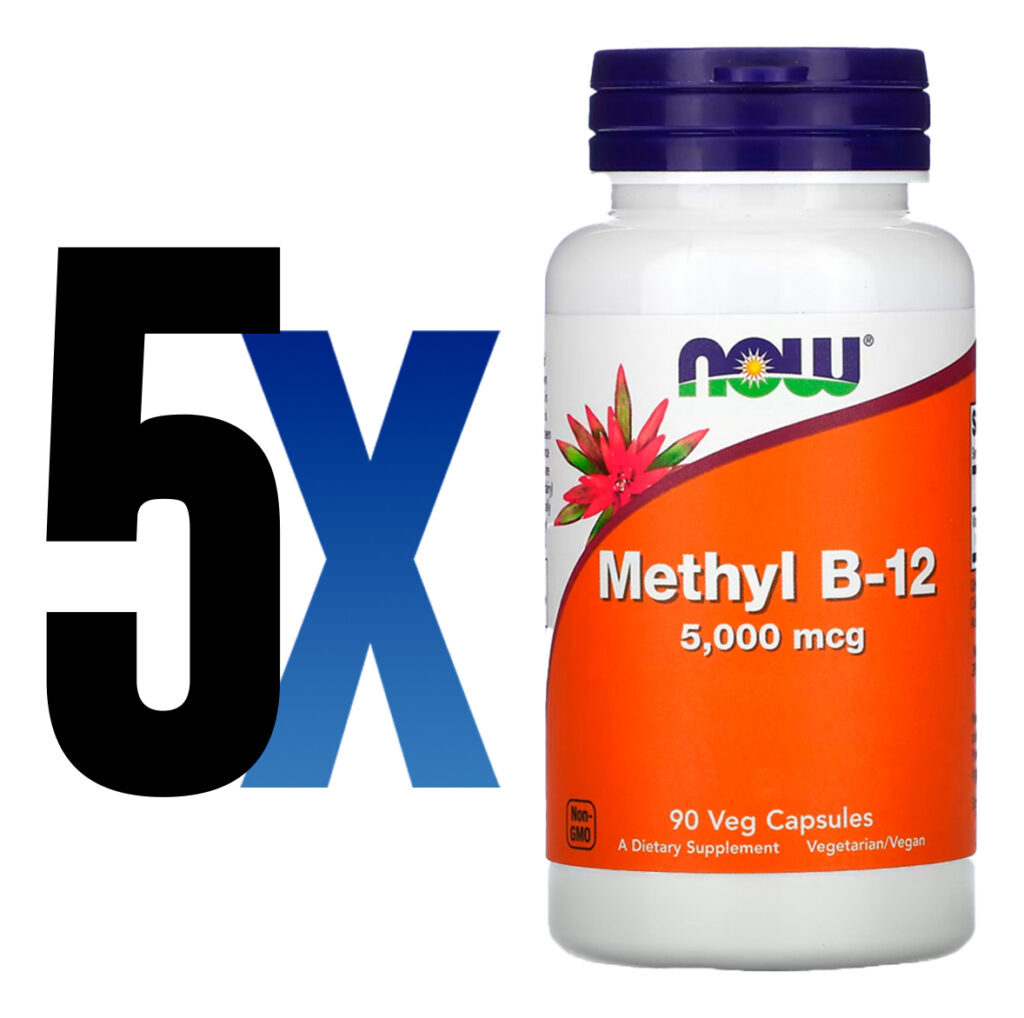 Metil B-12 5.000mcg Now Foods 90 Veg Cáps Importado 5un - Imagem 2