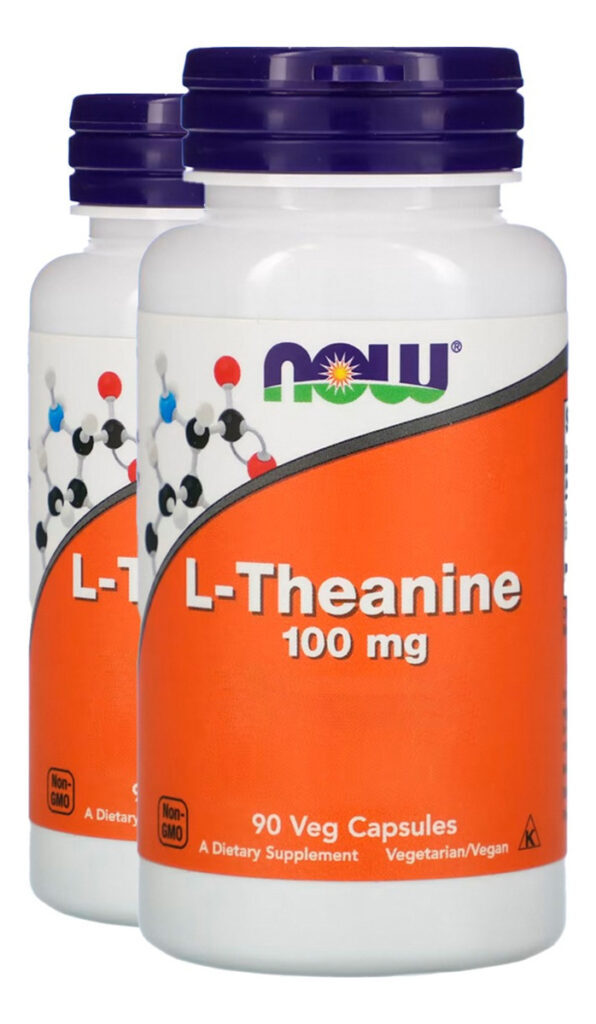 L-theanine Teanina 100mg 90 Veg Cáps Importado 2un Now Foods