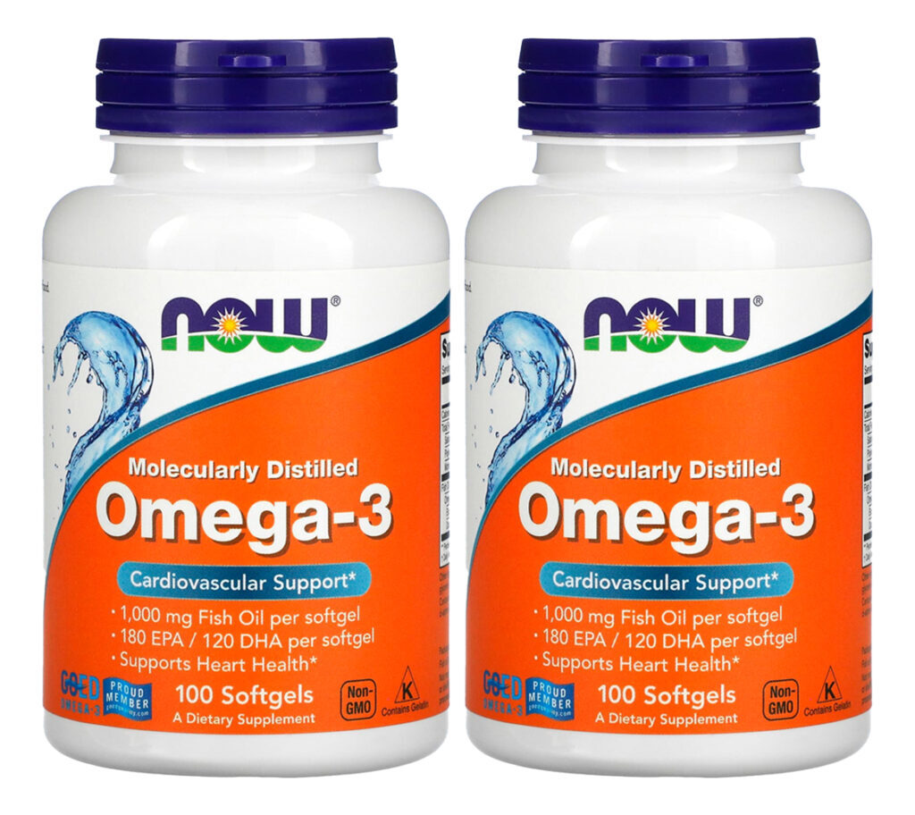 Ômega-3 Molecularmente Destilados Now Foods 100softgels 2un