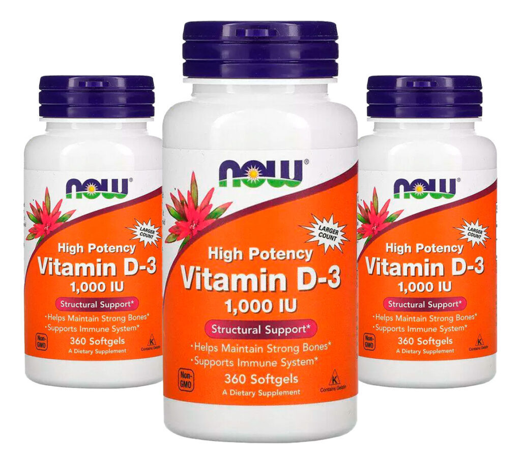 Vitamina D3 1.000ui Now Foods Vit D-3 360 Softgels 3un