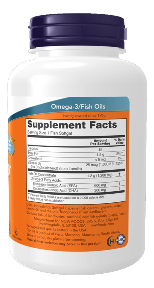 Ultra Omega 3-d Now Foods 90 Softgels + Porta Cápsulas - Imagem 2