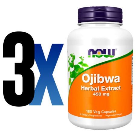 Extrato Ervas Ojibwa 450mg Now Foods 180 Cáps Importado 3un - Imagem 2