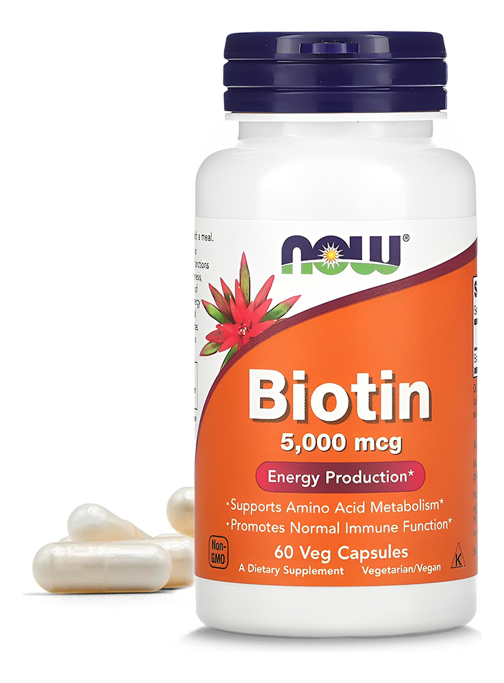 Now Foods Biotina 5000mcg 60 Veg Capsulas