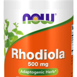 Suplemento Now Rhodiola 500mg 60 Cápsulas Sabor Sem Sabor