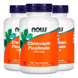 Chromium Picolinate 200 Mcg 250 Cáps Importado 3un Now Foods