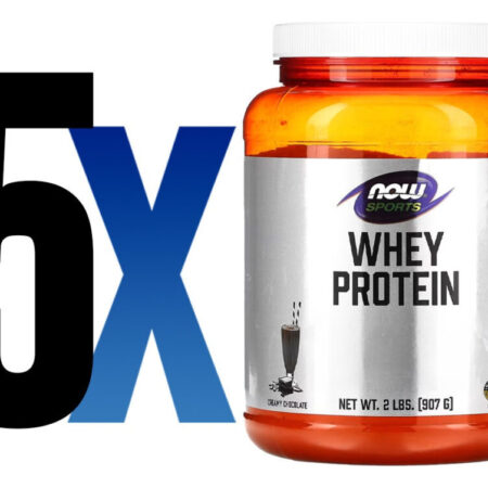 Whey Protein Em Pó 907 G Chocolate Importado 5un Now Foods - Imagem 2
