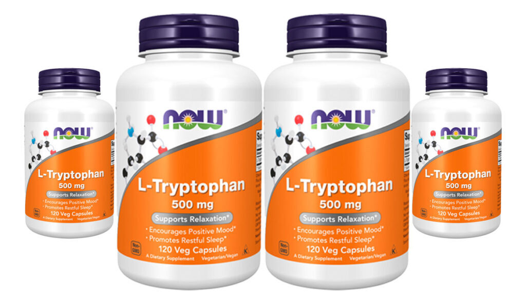 L-triptofano 500mg Now Foods L-tryptophan 120 Veg Caps 4un
