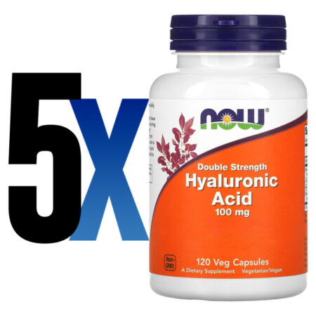 Ácido Hialurônico 100mg Now Foods 120 Cápsulas Importado 5un - Imagem 2