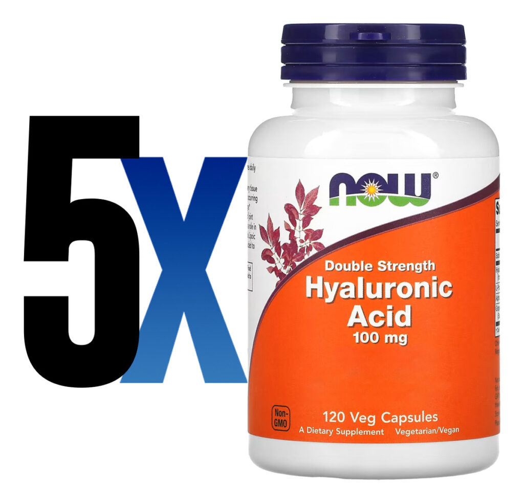 Ácido Hialurônico 100mg Now Foods 120 Cápsulas Importado 5un - Imagem 2