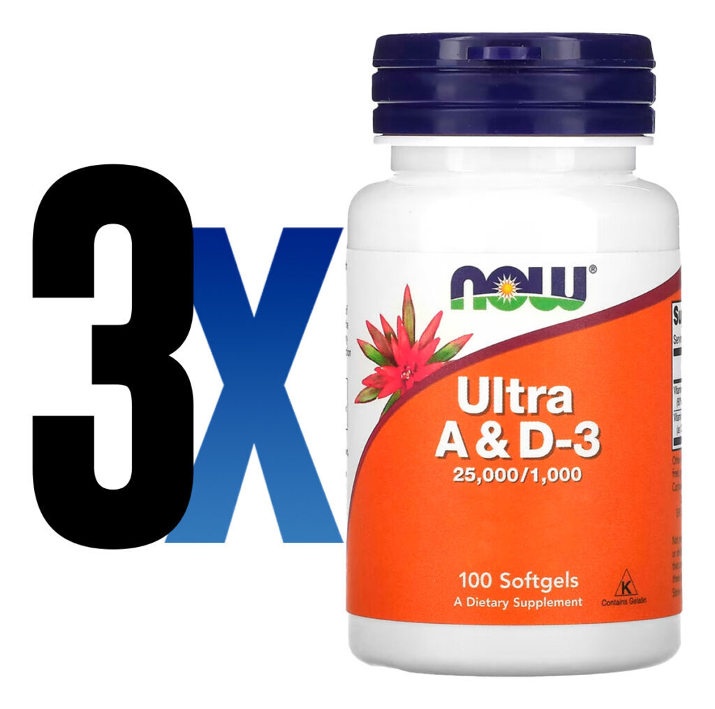 Ultra Vitamina A E D-3 Now Foods 100soft Importado 3un - Imagem 2