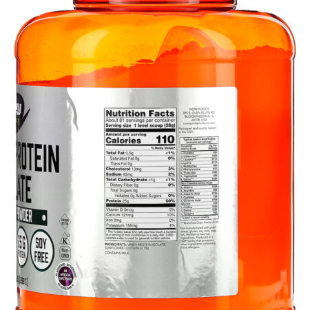 Whey Protein Isolado Now Foods 2268g Sem Sabor Importado - Imagem 3
